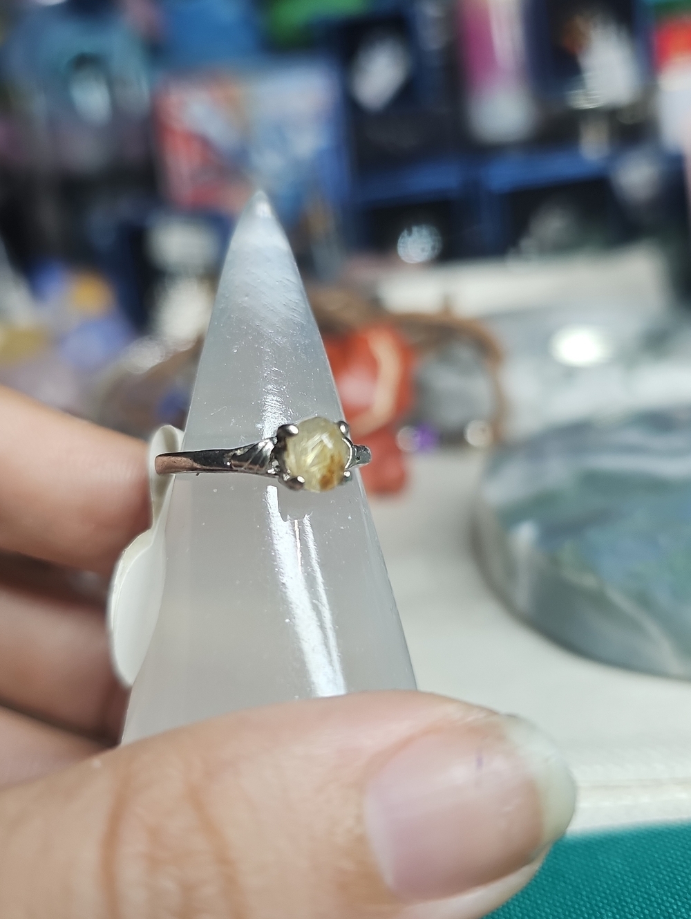 Golden Rutile Alloy Adjustable Ring - Picture 5 of 7